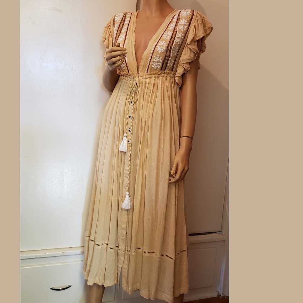 NWT Free People GARBANZO BEAN COMBO Dress, Size S. - Picture 4 of 8